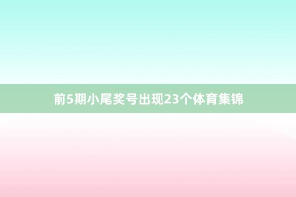 前5期小尾奖号出现23个体育集锦