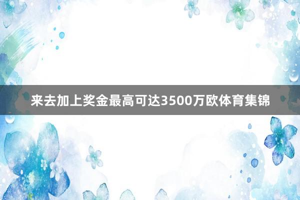 来去加上奖金最高可达3500万欧体育集锦