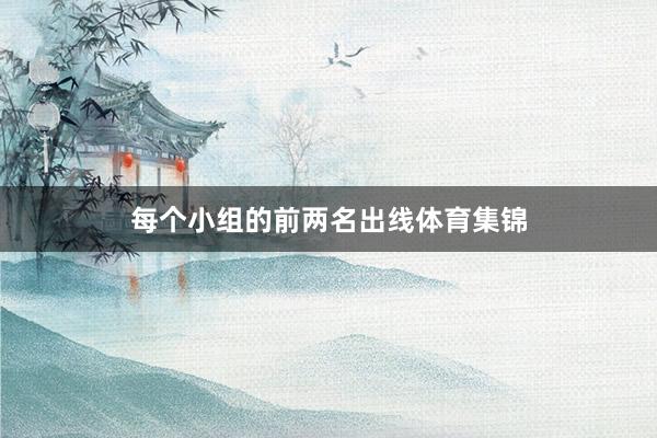 每个小组的前两名出线体育集锦
