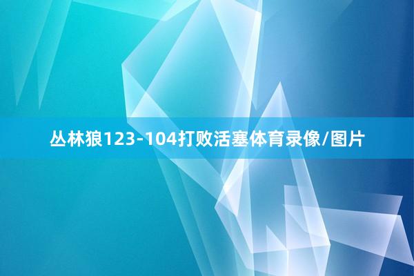 丛林狼123-104打败活塞体育录像/图片