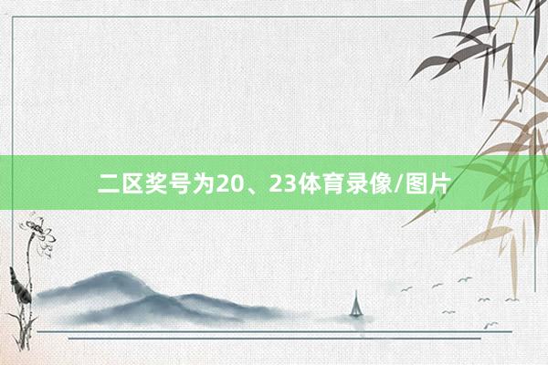 二区奖号为20、23体育录像/图片