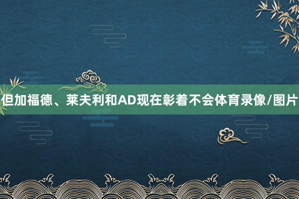 但加福德、莱夫利和AD现在彰着不会体育录像/图片