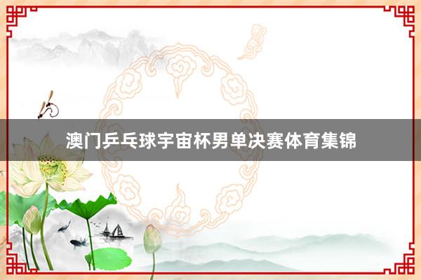 澳门乒乓球宇宙杯男单决赛体育集锦