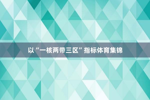 以“一核两带三区”指标体育集锦
