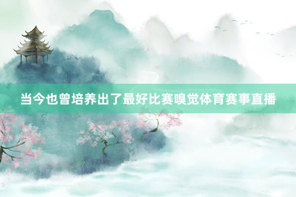 当今也曾培养出了最好比赛嗅觉体育赛事直播
