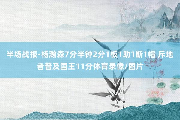 半场战报-杨瀚森7分半钟2分1板1助1断1帽 斥地者普及国王11分体育录像/图片