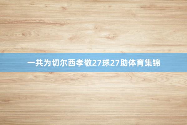 一共为切尔西孝敬27球27助体育集锦