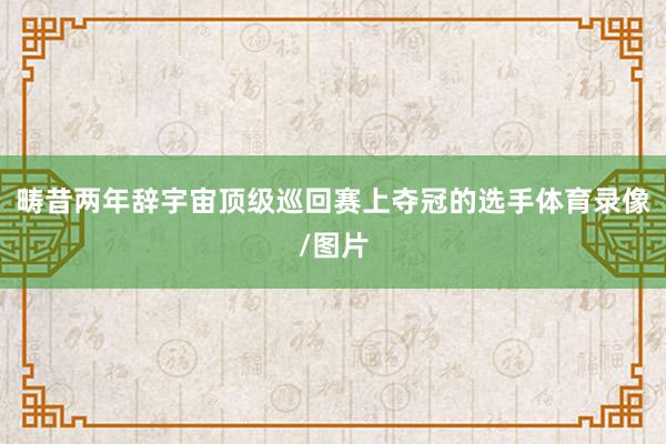 畴昔两年辞宇宙顶级巡回赛上夺冠的选手体育录像/图片