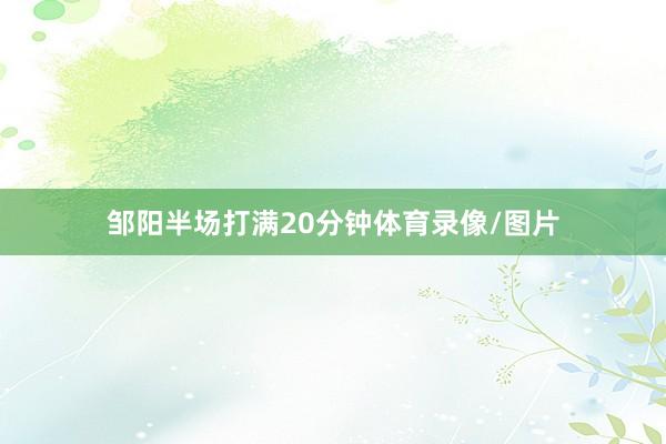 邹阳半场打满20分钟体育录像/图片
