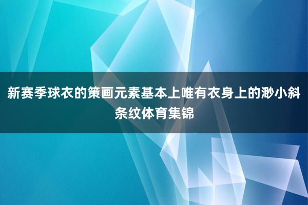 新赛季球衣的策画元素基本上唯有衣身上的渺小斜条纹体育集锦