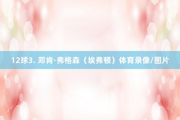 12球3. 邓肯·弗格森（埃弗顿）体育录像/图片